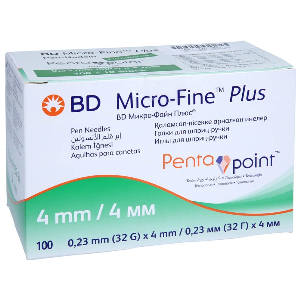 Bd Micro-fine+ 4 Pen-Nadeln 0,23x4 mm