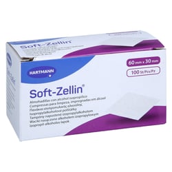 Soft-zellin Alkoholtupfer 30x60 mm