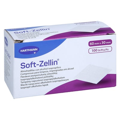 Soft-zellin Alkoholtupfer 30x60 mm
