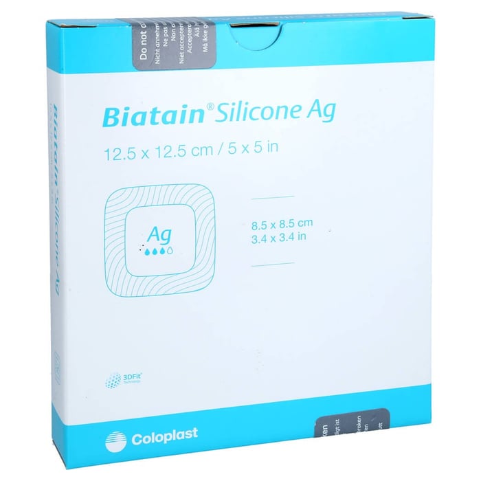 Biatain Silicone Ag Schaumverband 12.5x12.5 cm