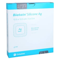 Biatain Silicone Ag Schaumverband 12.5x12.5 cm Kohlpharma