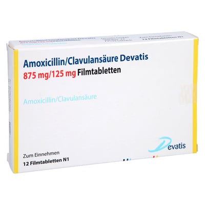 Amoxicillin/Clavulansäure Devatis 875 mg/125 mg Produktbild 1