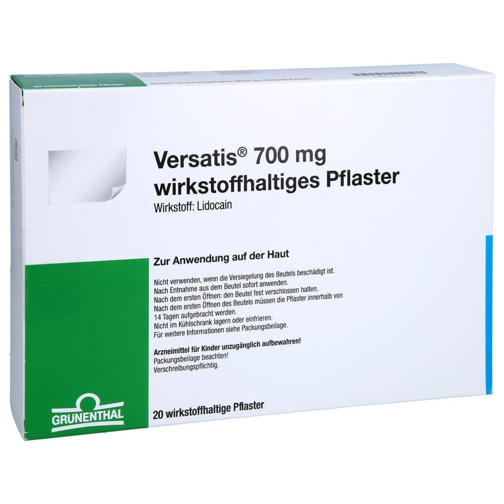 Versatis 700 mg wirkstoffhaltiges Pflaster