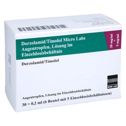 Dorzolamid/Timolol Micro Labs 20 mg/ml + 5 mg/ml Augentropfen