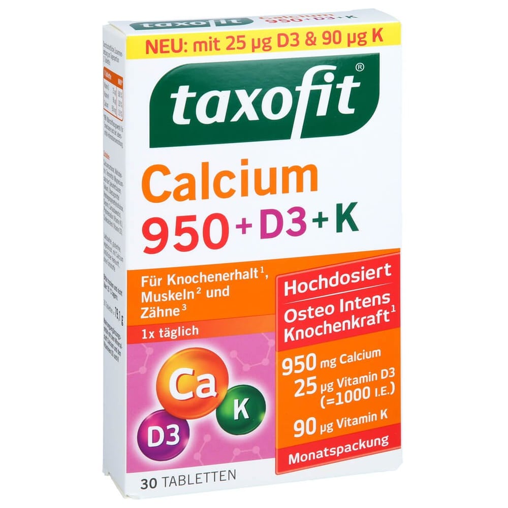 Taxofit Calcium 950+d3+k Tabletten