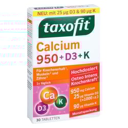 Taxofit Calcium 950+d3+k Tabletten