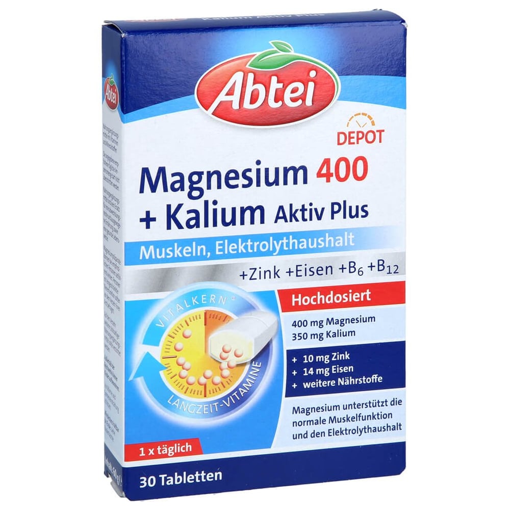 Abtei Magnesium 400+Kalium Tabletten
