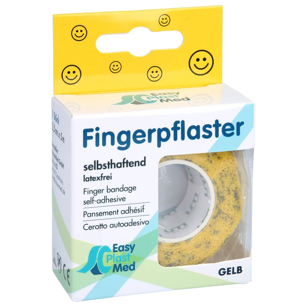 Um Easyplast Fingerpfl.selbsth.2,5cmx5m gelb Smil.