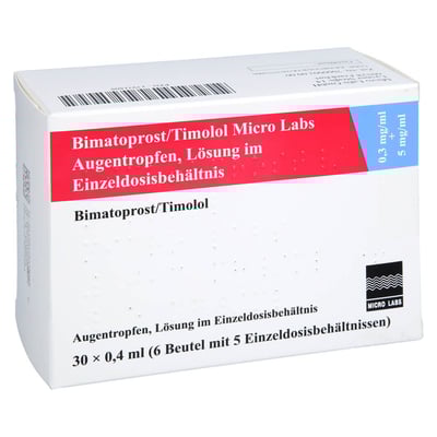 Bimatoprost/Timolol Micro Labs 0,3 mg/ml + 5 mg/ml Augentropfen