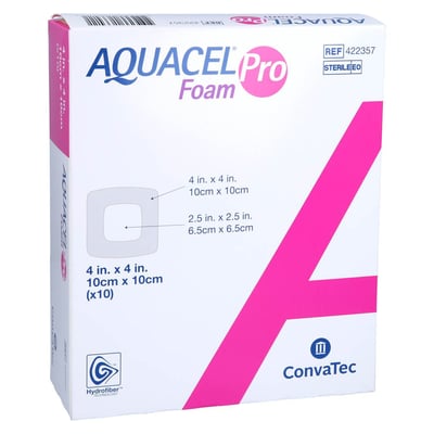 Aquacel Foam Pro 10x10 cm Hydrofiber Schaumverband