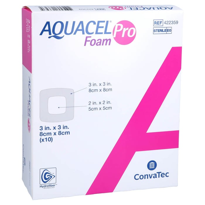 Aquacel Foam Pro 8x8 cm Hydrofiber Schaumverband