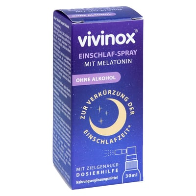 Vivinox Einschlaf-Spray mit Melatonin bei Einschlafst rungen
