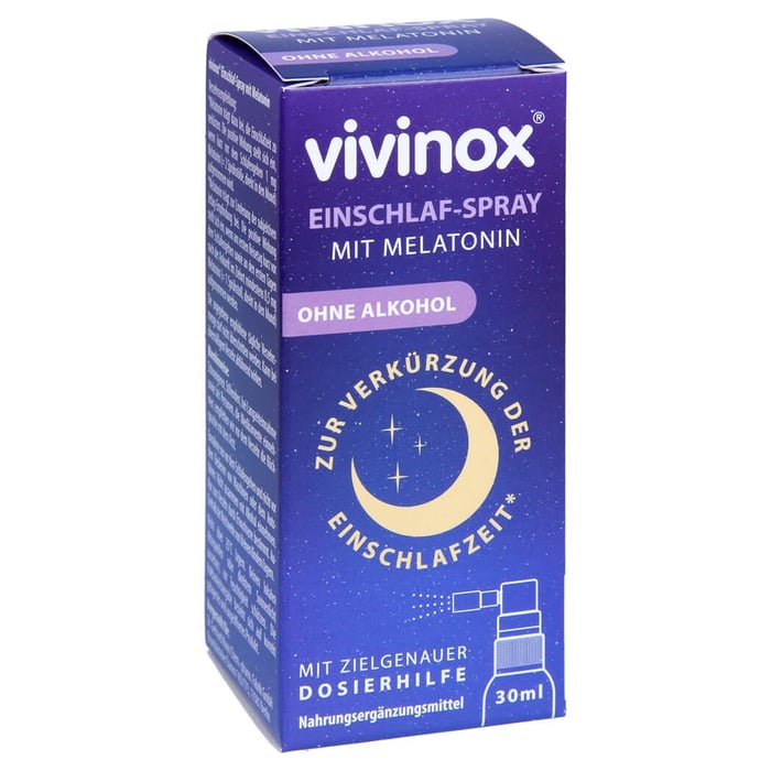 Vivinox Einschlaf-Spray mit Melatonin bei Einschlafst rungen