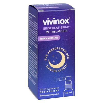 Vivinox Einschlaf-Spray mit Melatonin bei Einschlafst rungen