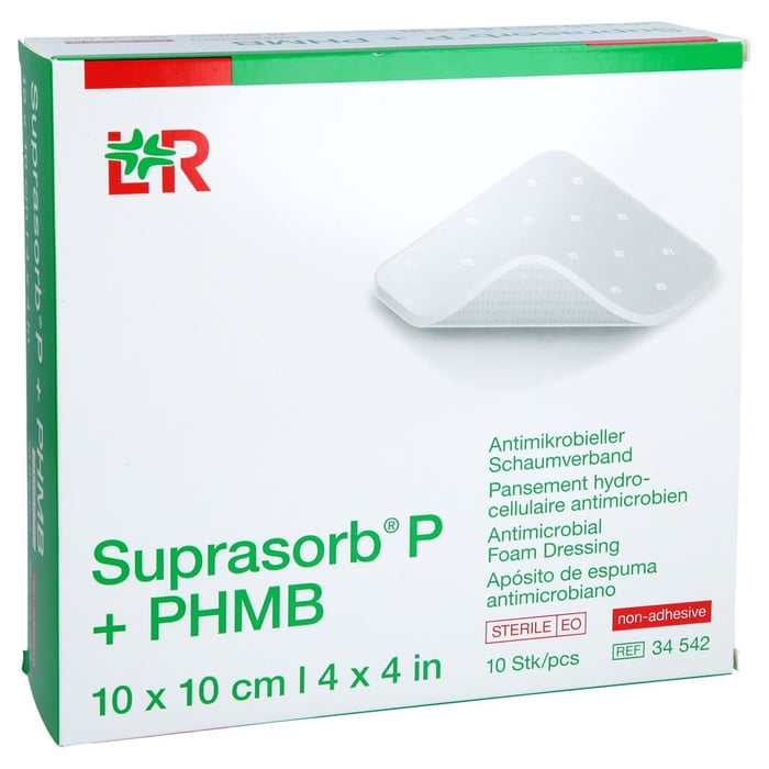 Suprasorb P+PHMB Schaumverband 10x10 cm