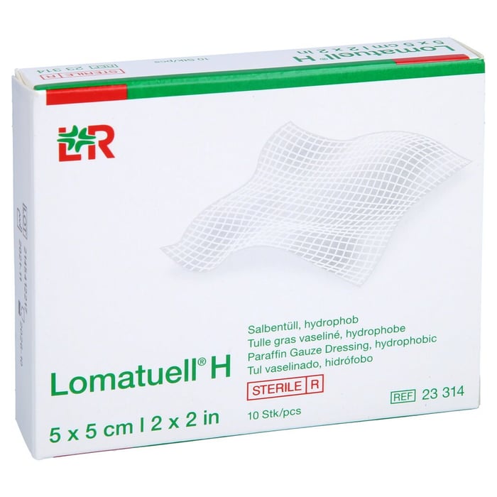 Lomatuell H Salbentüll 5x5 cm steril