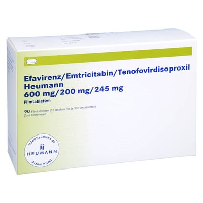 Efavirenz/Emtricitabin/Tenofovirdisoproxil Heumann 600 mg/200 mg/245 mg