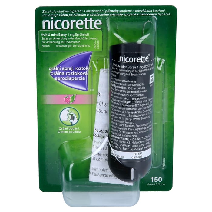 Nicorette Fruit & Mint Spray 1 mg/Sprühstoß