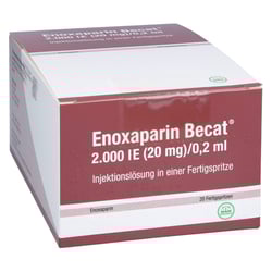 Enoxaparin Becat 2000 I.E. (20 mg)/0,2 ml Injektionslösung