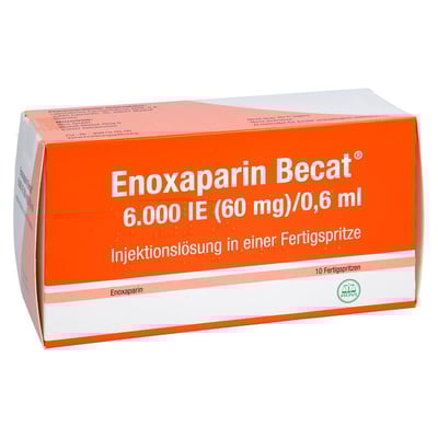 Enoxaparin Becat 6000 I.E. (60 mg)/0,6 ml Injektionslösung