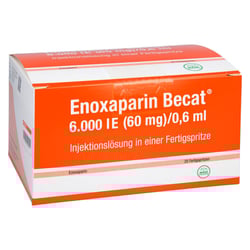 Enoxaparin Becat 6000 I.E. (60 mg)/0,6 ml Injektionslösung