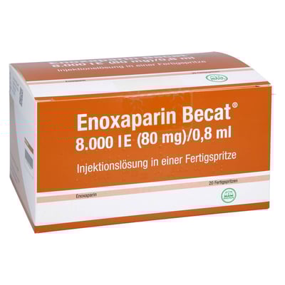 Enoxaparin Becat 8000 I.E. (80 mg)/0,8 ml Injektionslösung