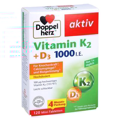 Doppelherz Vitamin K2 + D3 1000 I.E.