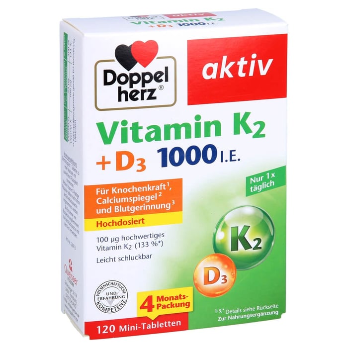 Doppelherz Vitamin K2 + D3 1000 I.E.