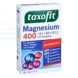 Taxofit Magnesium 400+B1+B6+B12+Folsäure Tabletten