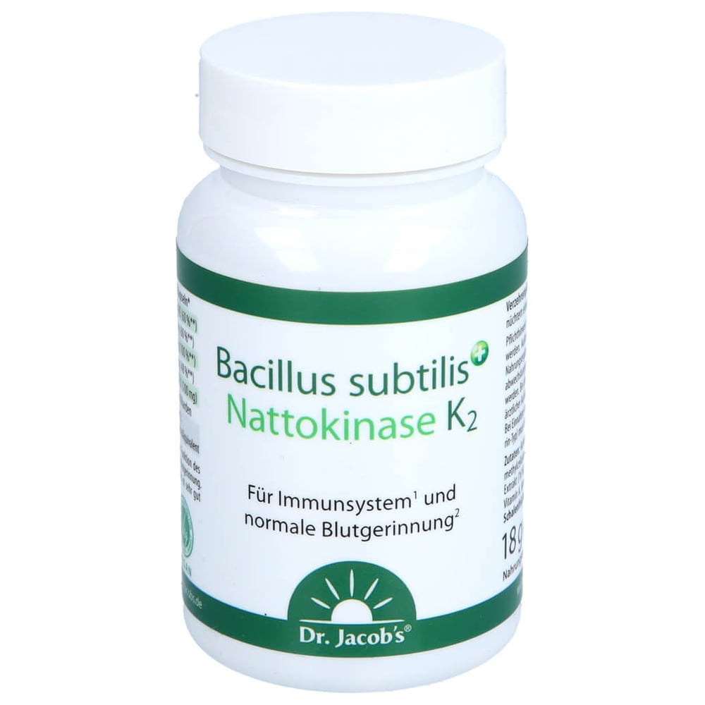 Bacillus subtilis plus Nattokinase-Enzym Vitamin K2 vegan