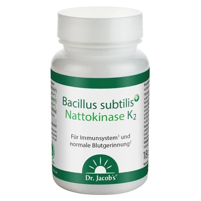 Bacillus subtilis plus Nattokinase-Enzym Vitamin K2 vegan
