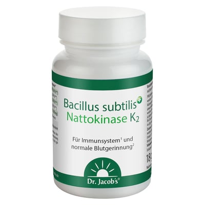 Bacillus subtilis plus Nattokinase-Enzym Vitamin K2 vegan Produktbild 1