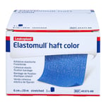 Elastomull haft color 6 cmx20 m Fixierbinde blau B2B Medical Produktbild 3