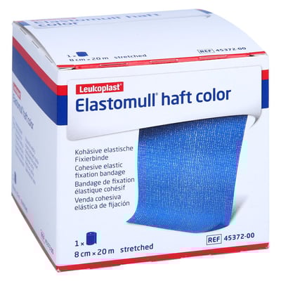 Elastomull haft color 8 cmx20 m Fixierb.blau B2B Medical