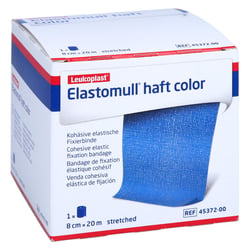 Elastomull haft color 8 cmx20 m Fixierbinde blau B2B Medical