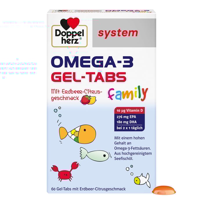 Doppelherz Omega-3 Gel-Tabs family Erdb.-Ci system