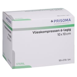 Vlieskompr 10x10 cm Ste 6l