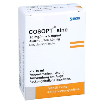 Cosopt sine 20mg/ml+5mg/ml