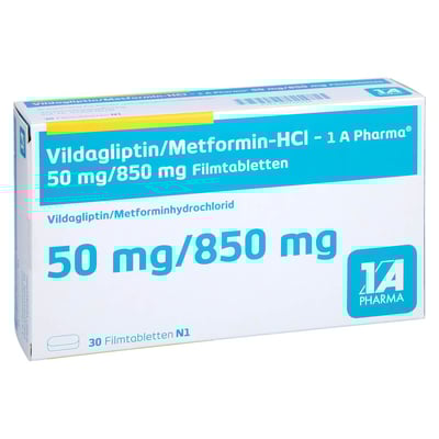 Vildagliptin/Metformin-HCl-1A Pharma 50 mg/850 mg