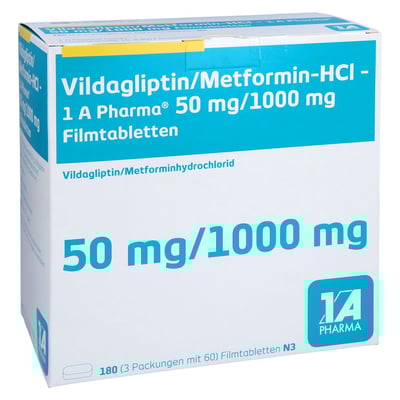 Vildagliptin/Metformin-HCl-1A Pharma 50 mg/1000 mg