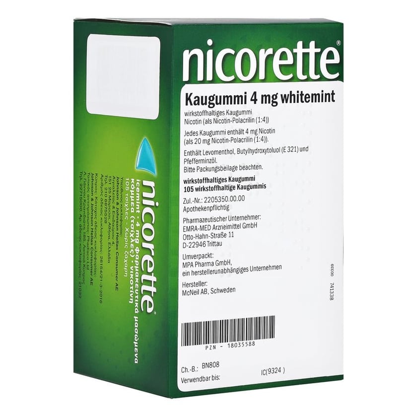 Nicorette 4 mg whitemint Emra-Med