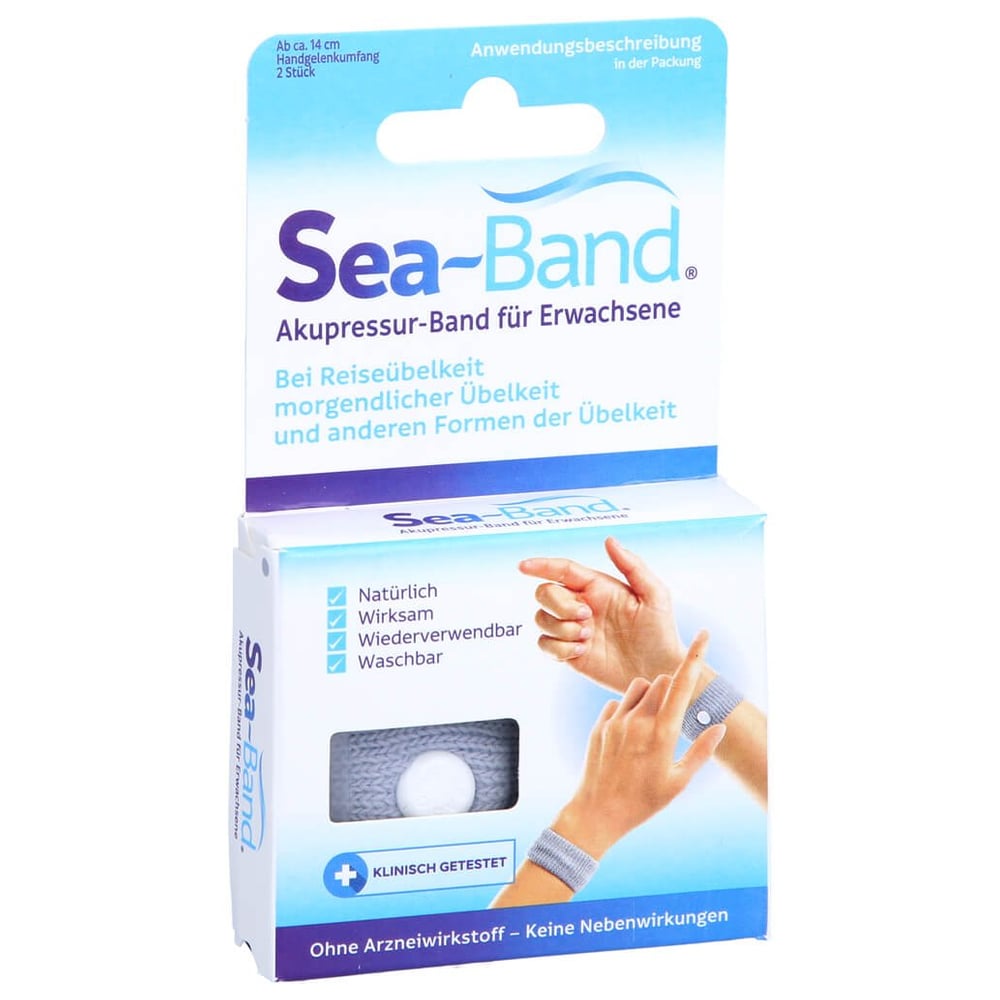SEA-BAND Akupressurband für Erwachsene grau