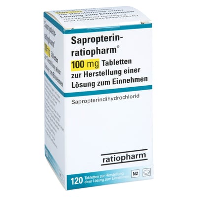 Sapropterin-ratiopharm 100 mg Tabletten H.L.E Produktbild 1