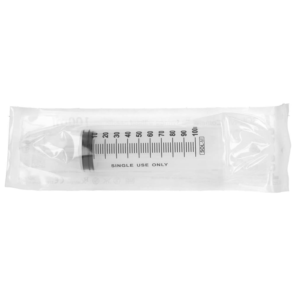 SOL-M 100 ml Spritze Katheteransatz Luer-Adapter