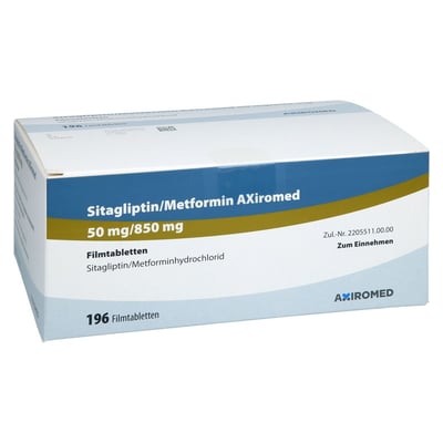 Sitagliptin/Metformin AXiromed 50 mg/850 mg Produktbild 1