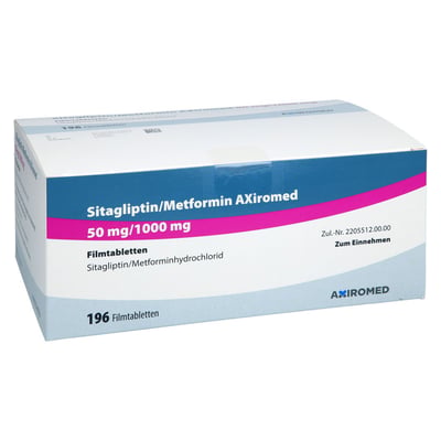 Sitagliptin/Metformin AXiromed 50 mg/1000 mg Produktbild 1