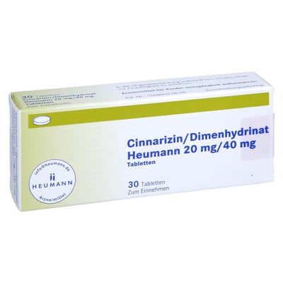 CINNARIZIN/Dimenhydrinat Heumann 20 mg/40 mg Tabl.
