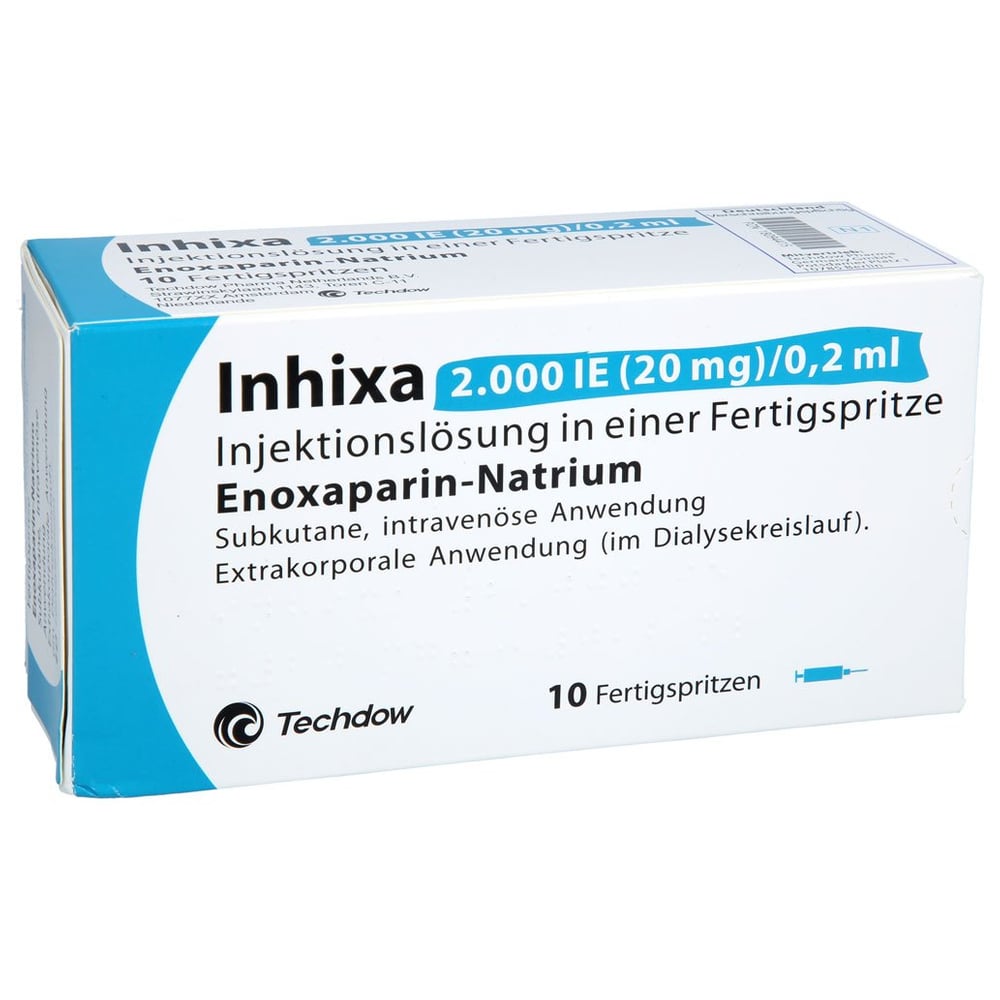 Inhixa 2000 I.E. (20 mg)/0,2 ml Injektionslösung