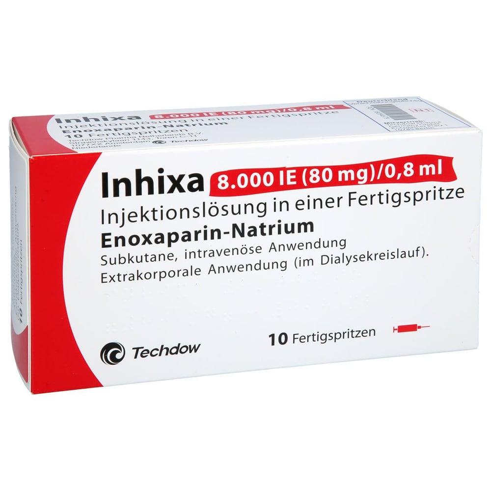 Inhixa 8000 I.E. (80 mg)/0,8 ml Injektionslösung
