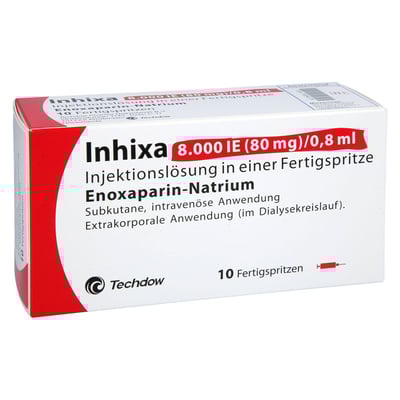 Inhixa 8000 I.E. (80 mg)/0,8 ml Injektionslösung
